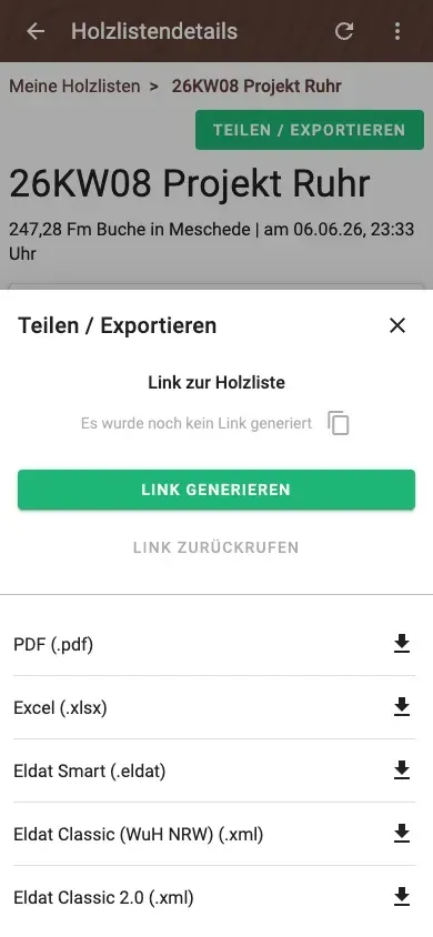 Export mit ELDAT Classic (WuH NRW)
