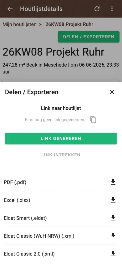 Export met ELDAT Classic (WuH NRW)