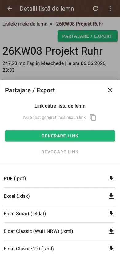 Export cu ELDAT Classic (WuH NRW)