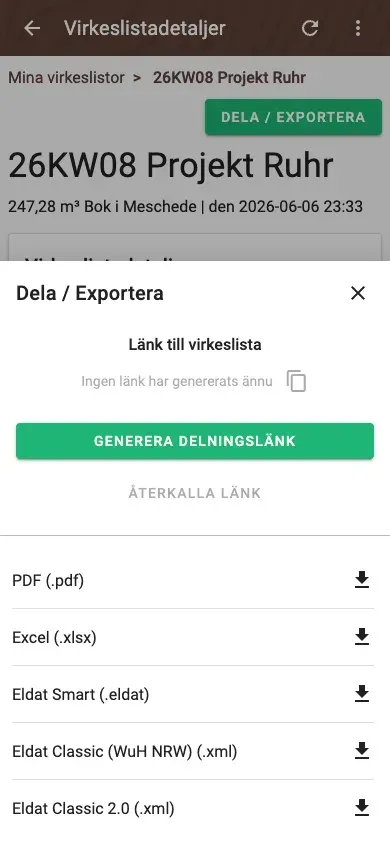Export med ELDAT Classic (WuH NRW)