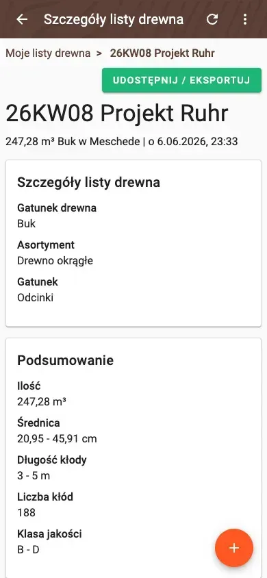 Okno informacyjne przy eksporcie ELDAT smart