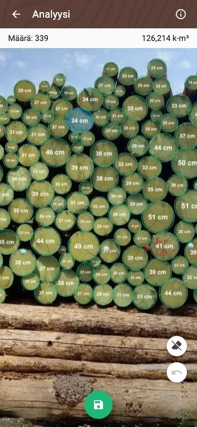 Forstify Measurement – AI-assisted log counting and measurement from a panorama photo