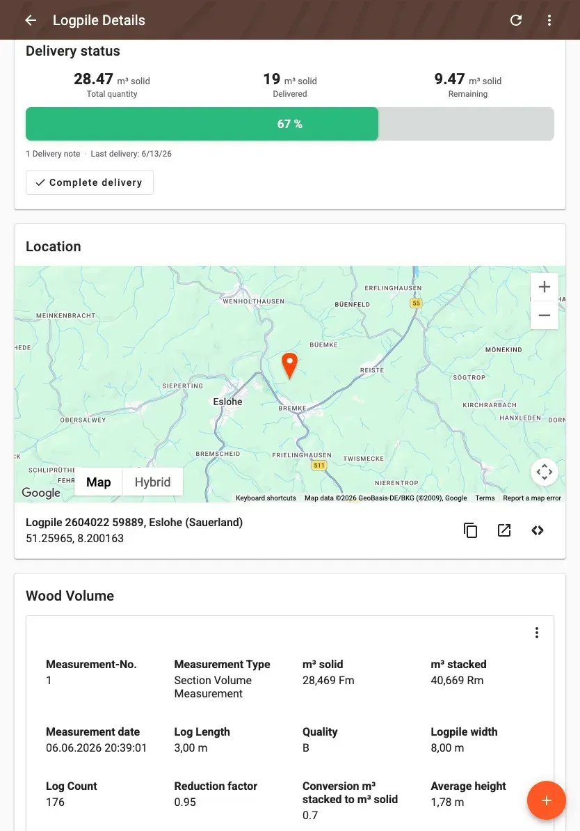 Delivery status on laptop, tablet and phone – in sync on every device