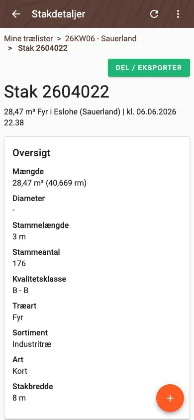 Resumé af en stak