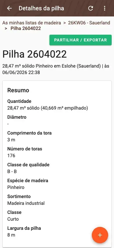 Resumo de uma pilha