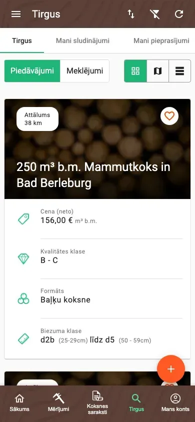 Sakārtots Forstify lietotnes Tirgus ar vienotu skatu