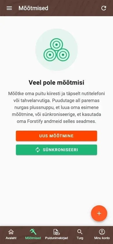 Juhendatud tühi olek Mõõtmiste ülevaates koos alustamisabiga