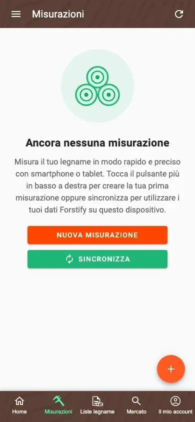 Stato vuoto guidato della panoramica Misurazioni con aiuto introduttivo