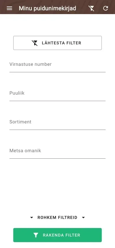 Laiendatud filtrid mõõtmistele
