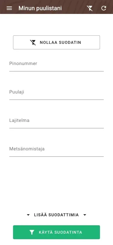 Laajennetut suodattimet mittauksille