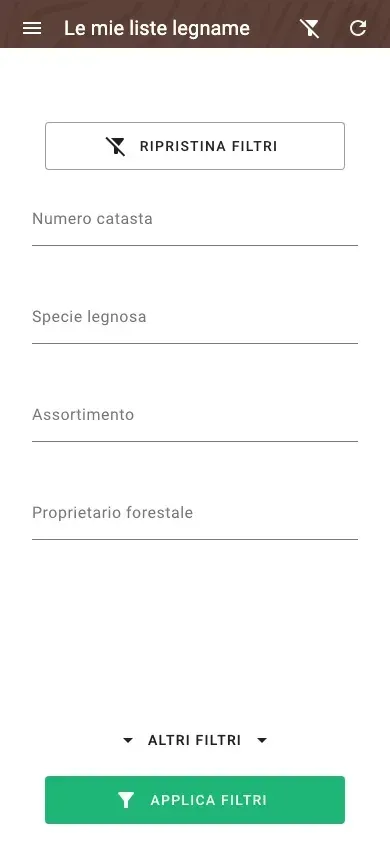 Filtri avanzati per le misurazioni
