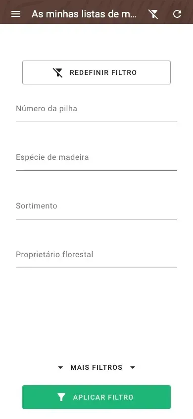 Filtros avançados para as medições