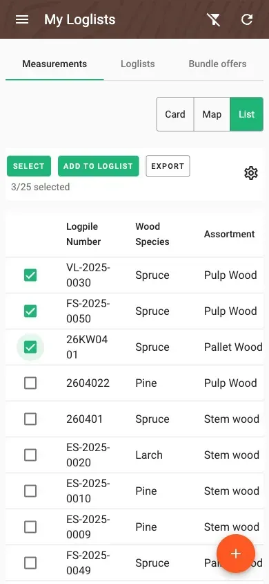 Multi-select with action bar