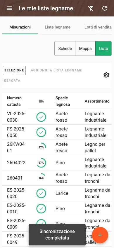 Panoramica delle misurazioni in tabella con colonne configurabili