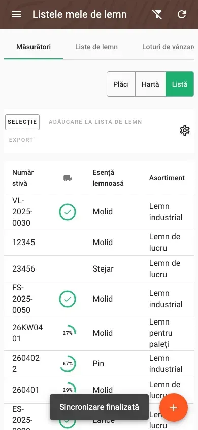Prezentare generală a măsurătorilor ca tabel cu coloane configurabile