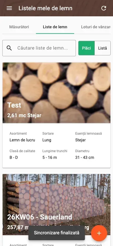 Prezentare generală a listelor de lemn cu căutare